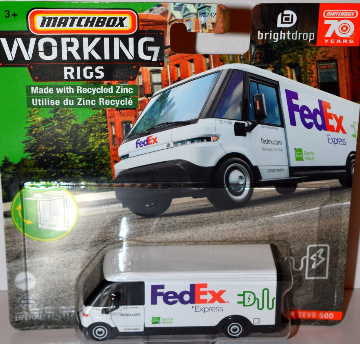 Matchbox Working Rigs - GM Brightdrop Zevo 600 EV Fedex Delivery Truck
