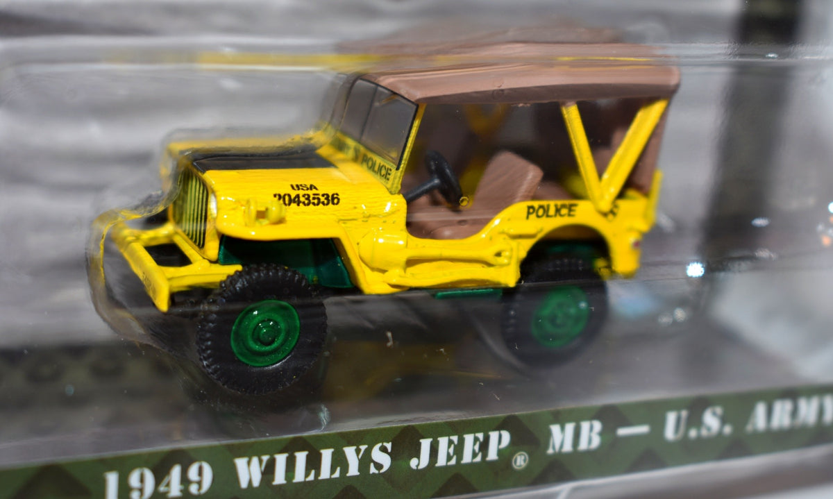 Greenlight - Battalion 64 - Green Machine Chase Vehicle - 1949 Willys Jeep MB - US Army Police