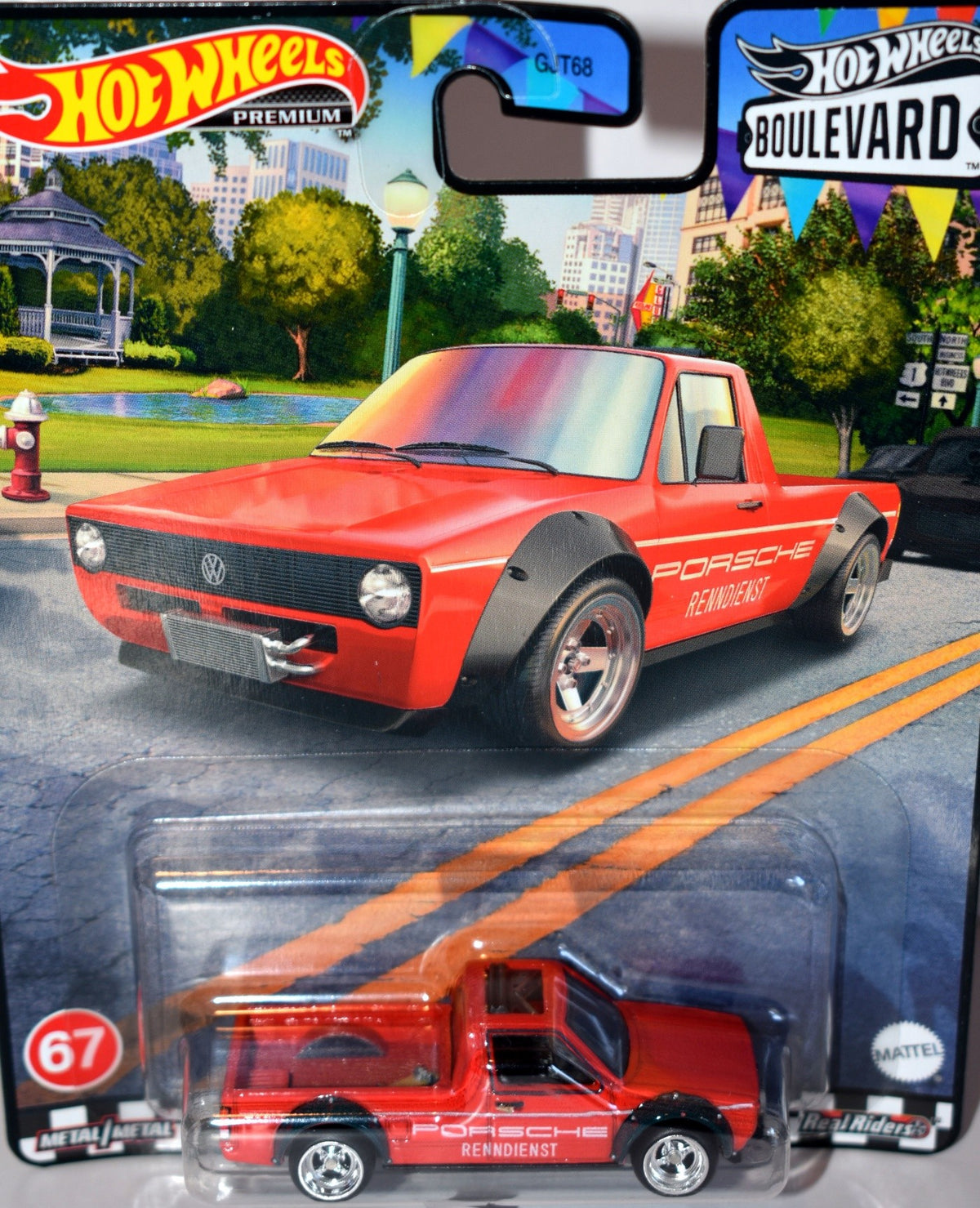 Hot Wheels - Premium - Boulevard - Volkswagen Caddy Porsche-Service Pickup Truck