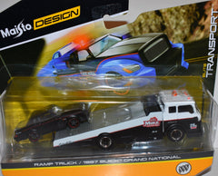 Maisto - Elite Transport - 1987 Buick  Grand National Regal  and  Ramp Truck set - Killer Mike Transport