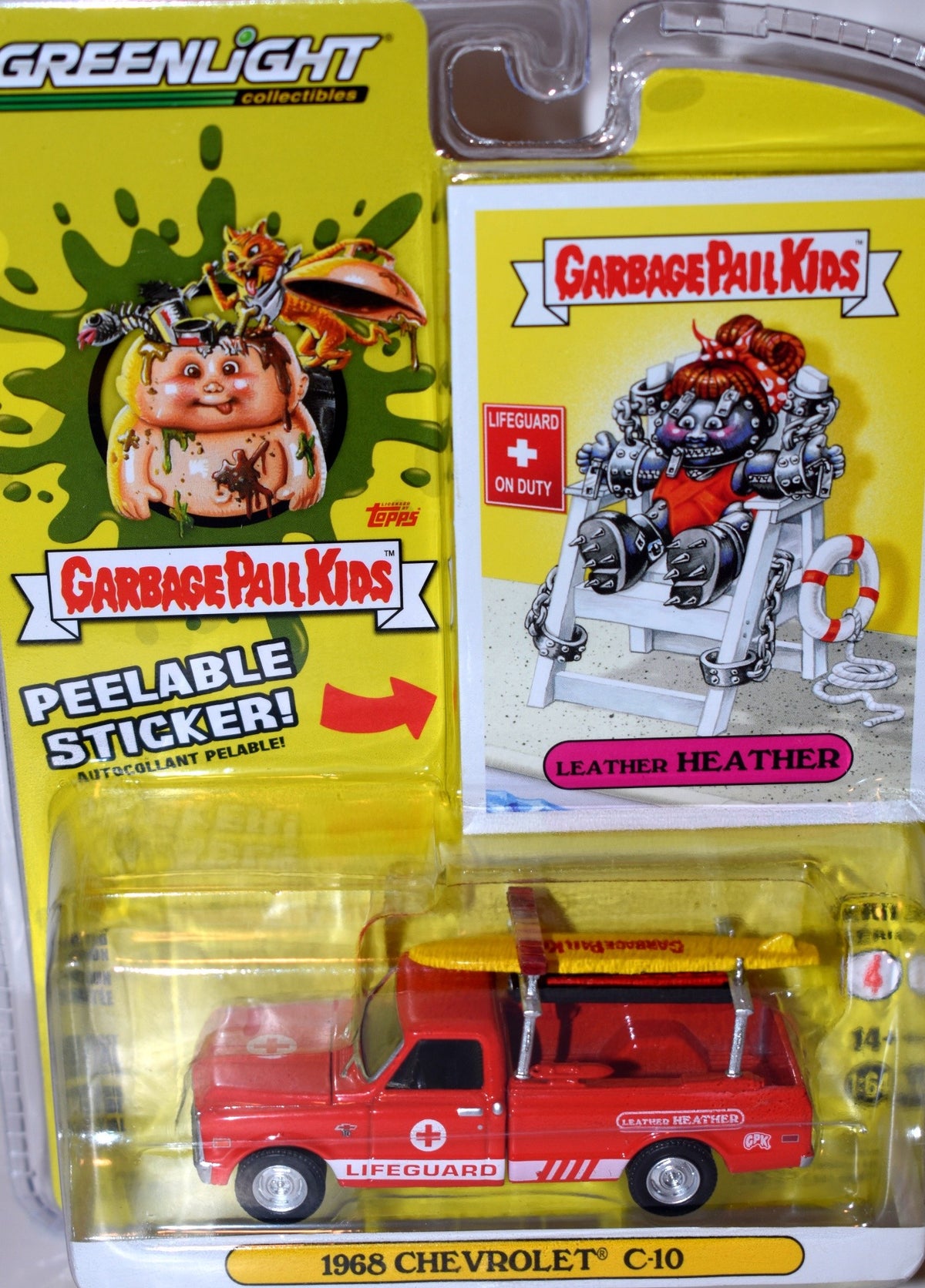 Greenlight - Garbage Pail Kids - Leather Heather - 1968 Chevrolet C-10 Lifeguard Truck