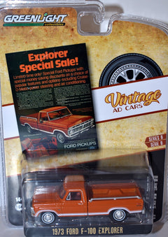 Greenlight Vintage Auto Ads - 1973 Ford F-100 Explorer Pickup Truck