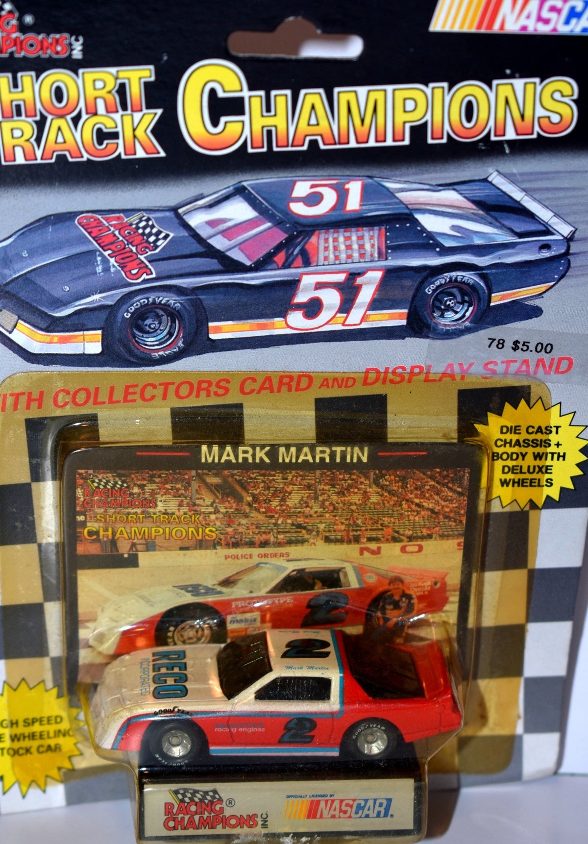 Racing Champions - Rare Short Track Race Car - Mark Martin  RECO