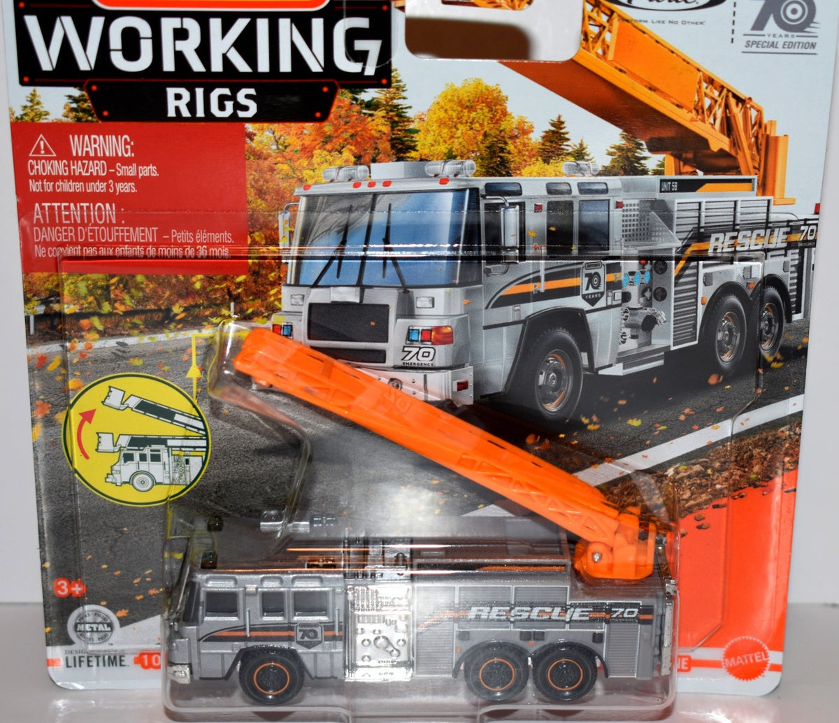 Matchbox Working Rigs Pierce Quantum Aerial Ladder Fire Truck