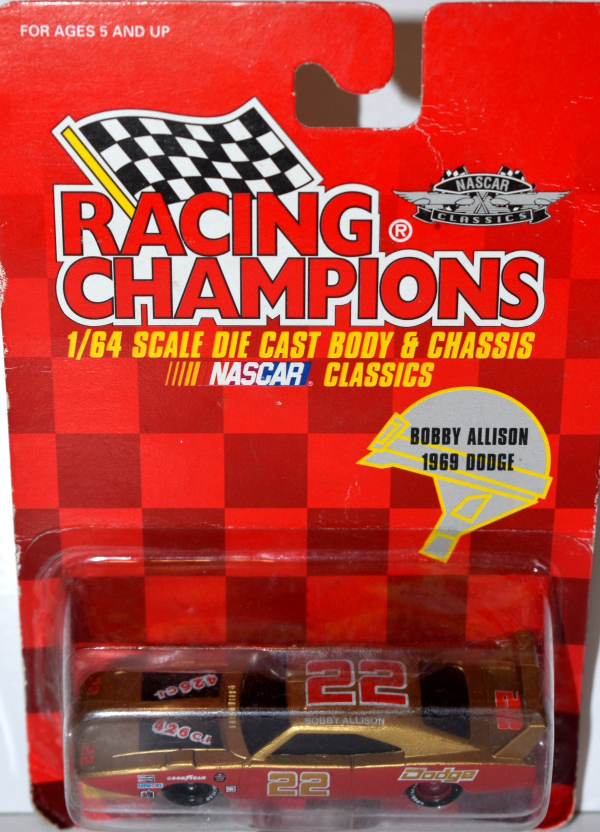 Racing Champions - Bobby Allison 1969 Dodge Charger Daytona Stock Car