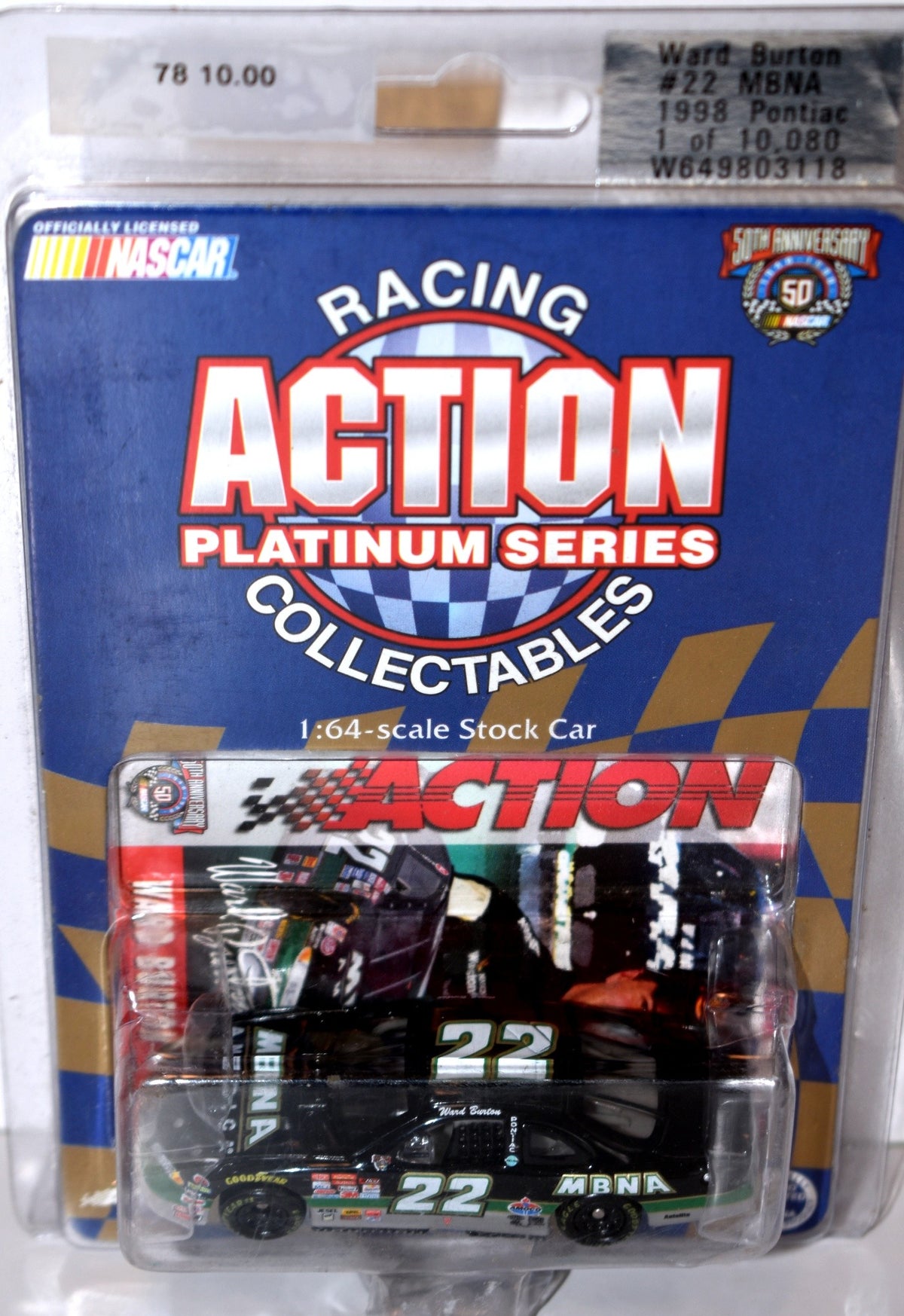 Action Racing - Ward Burton MBNA Pontiac Grand Prix NASCAR Stock Car