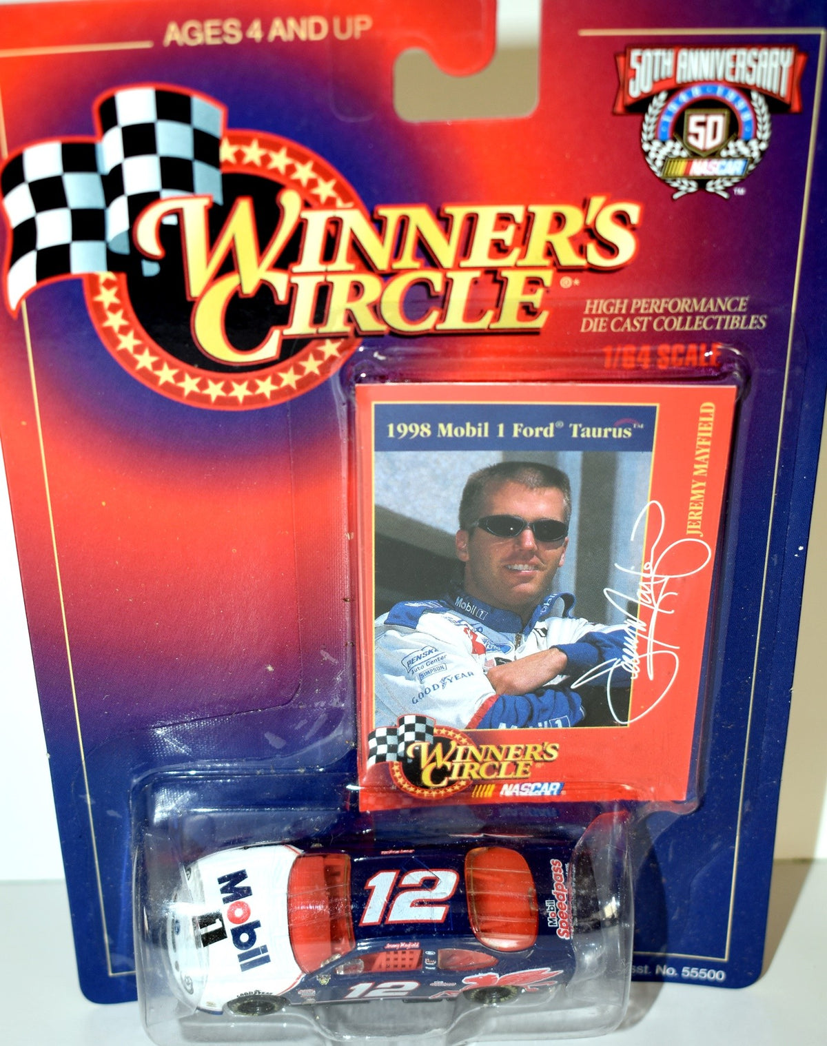 Winners Circle -  Jeremy Mayfield Mobil 1 Ford Taurus NASCAR Stock Car