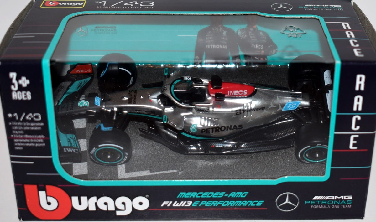Bburago - Mercedes-AMG F1 Petronas W13 E Performance Race Car