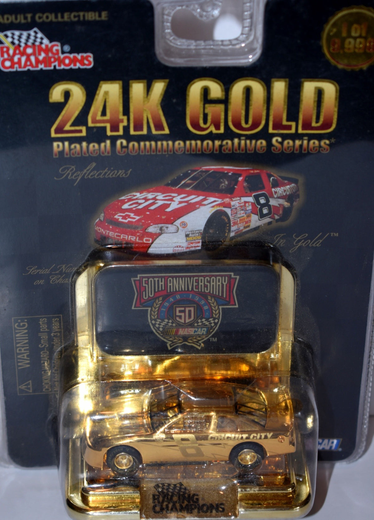 Racing Champions NASCAR - 24K Gold Plated Hut Stricklin Circuit City Chevy Monte Carlo