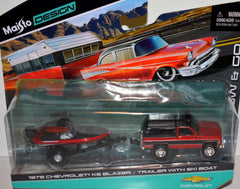 Maisto - Tow & Go - 1979 Chevrolet K5 Blazer with Ski Boat & Trailer