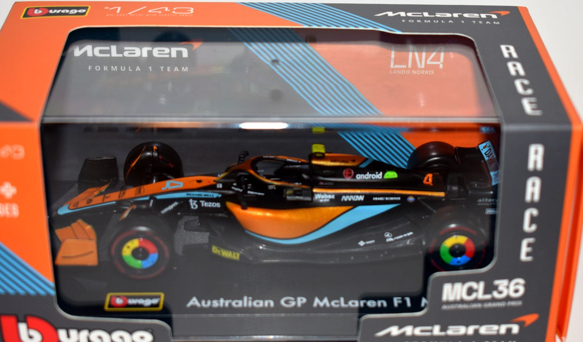 Bburago - McLaren Australian Grand Prix MCL36 No4 Race Car