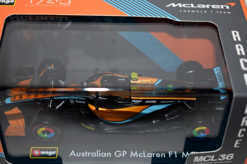 Bburago - McLaren Australian Grand Prix MCL36 No4 Race Car