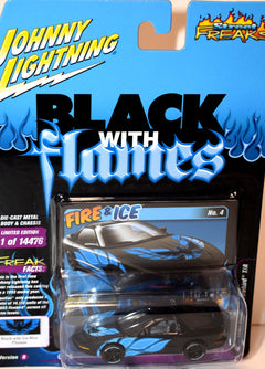 Johnny Lightning Black with Flames 1999 Pontiac Firebird Trans Am