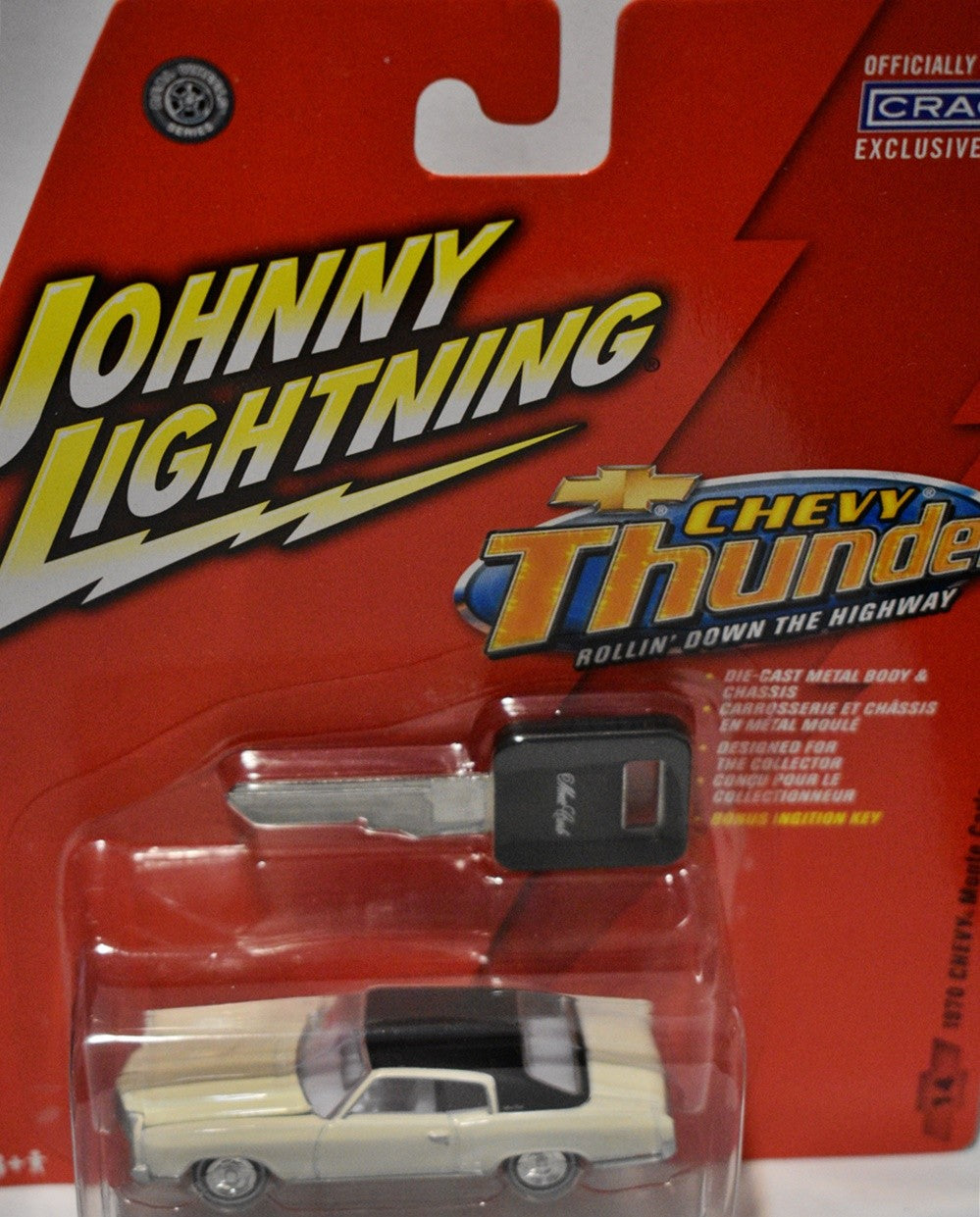 Johnny Lightning Chevy Thunder - Rare White Lightning - 1970 Chevrolet Monte Carlo