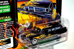 Johnny Lightning Black with Flames - 1959 Cadillac Ambulance