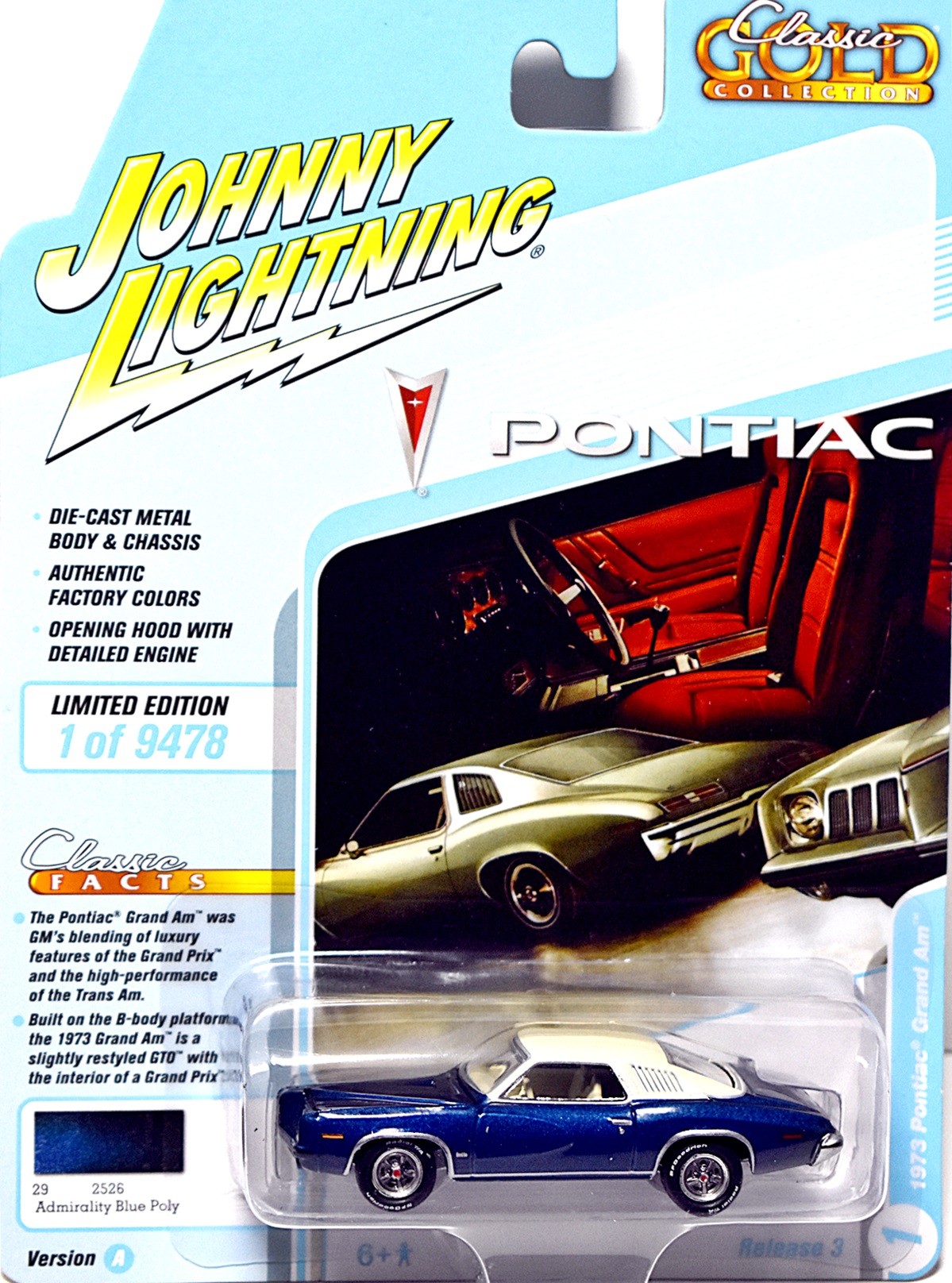 Johnny Lightning - Classic Gold - 1973 Pontiac Grand Am