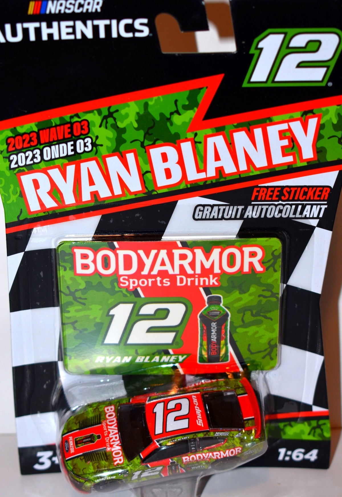 NASCAR Authentics - Ryan Blaney BodyArmor  Ford Mustang