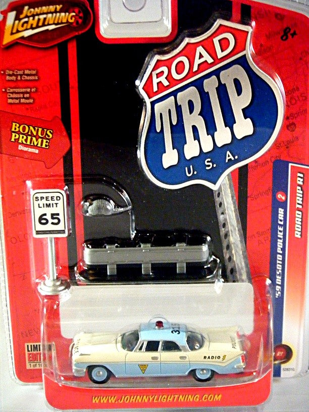 Johnny Lightning Road Trip 1959 Desoto Police Car
