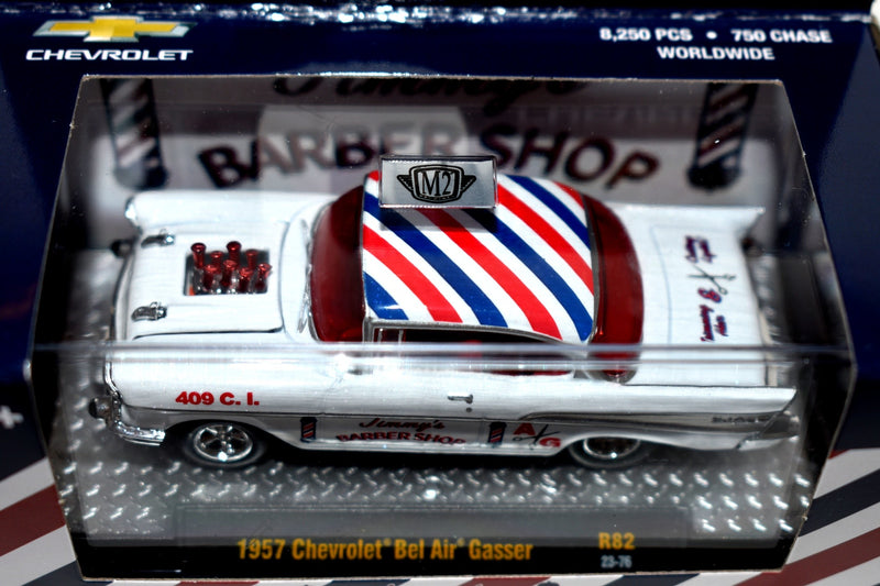 M2 Machines Auto-Thentics - Jimmy's Barbershop 1957 Chevrolet Bel Air Gasser