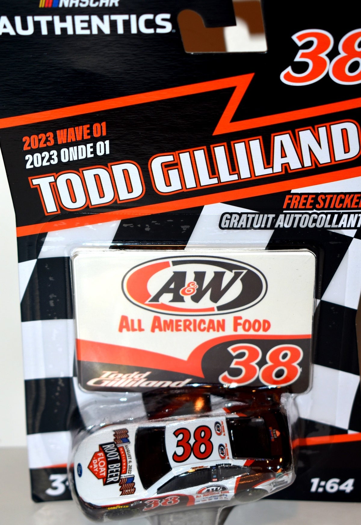 NASCAR Authentics:  Todd Gilliland AW Root Beer Float Day Ford Mustang
