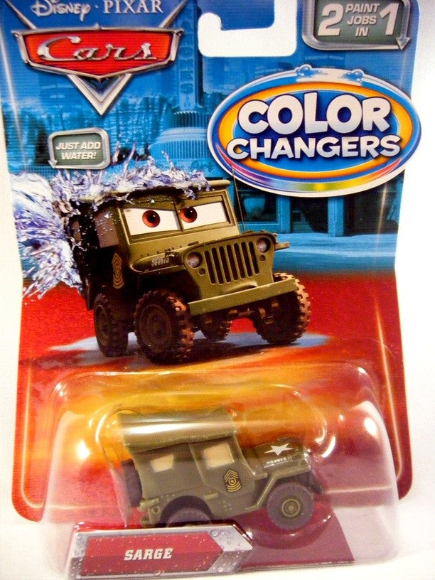 Disney CARS - Sarge Military Jeep - Color Changer