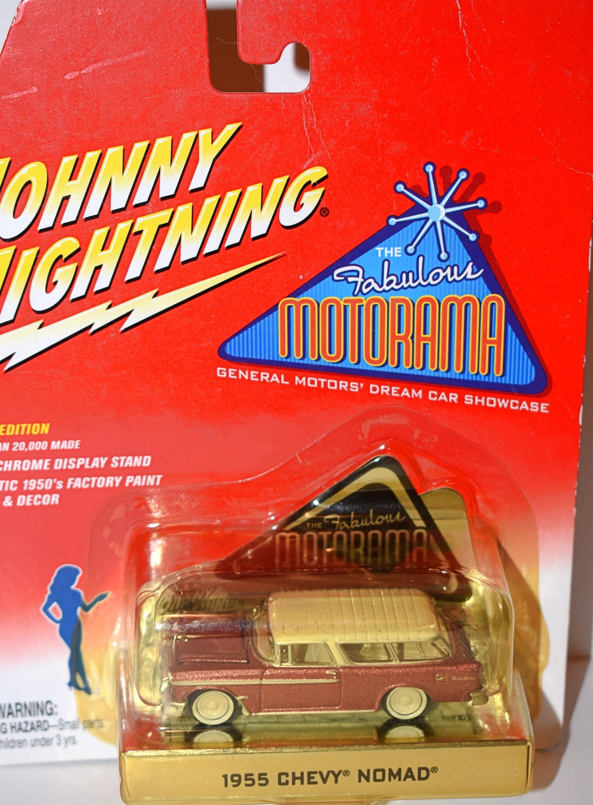 Johnny Lightning - The Fabulous Motorama - Rare White Lighting Chase 1955 Chevrolet Nomad