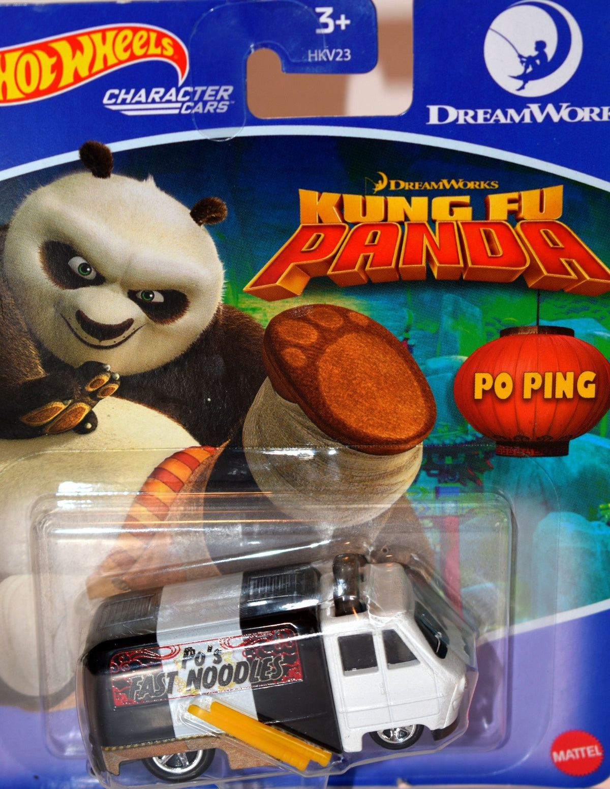 Hot Wheels Character Cars - Dreamworks - Kung Fu Panda Po Ping's Fast Noodles Van