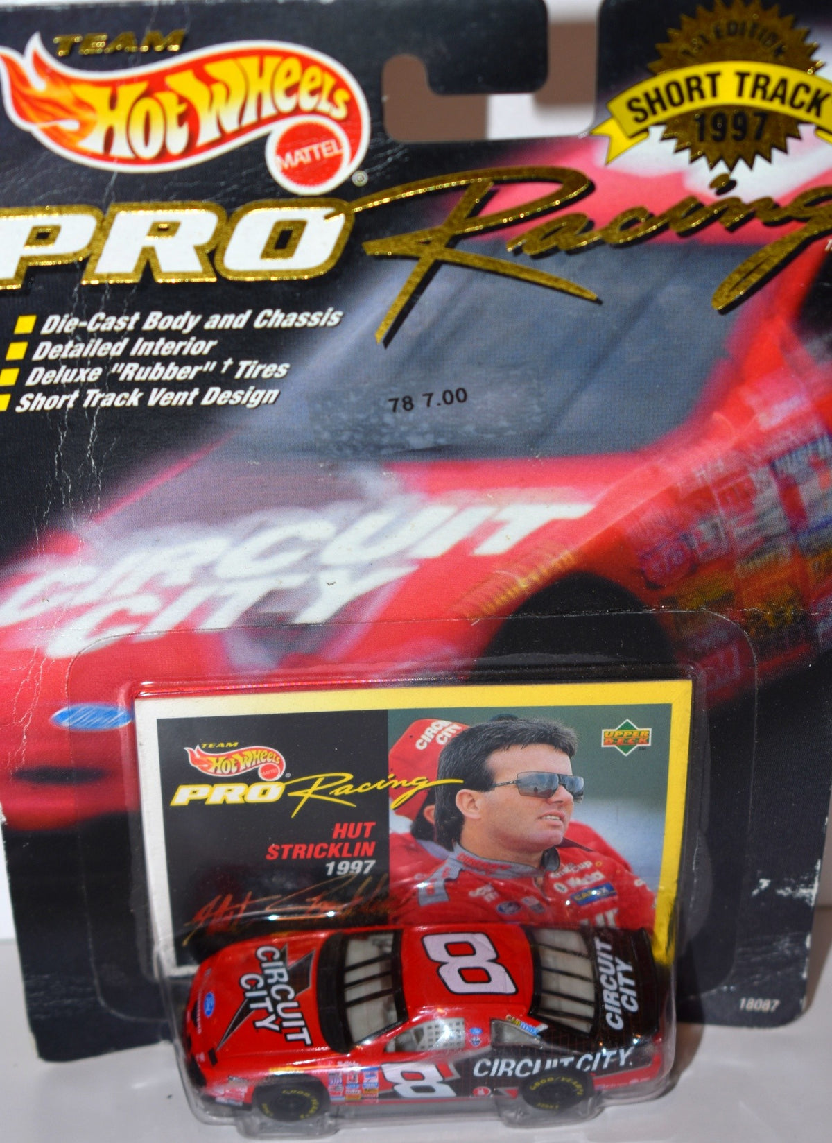 Hot Wheels NASCAR Pro - Hut Stricklin 1997 Circuit City Ford Thunderbird
