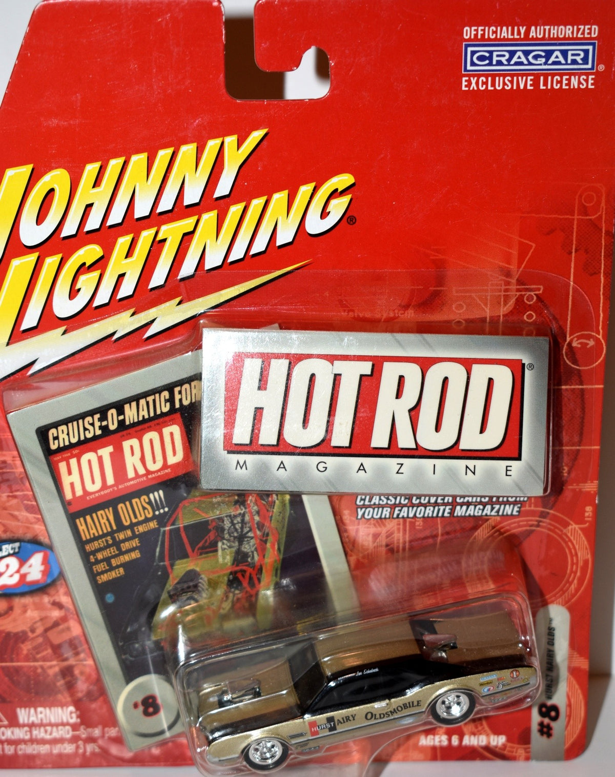 Johnny Lightning Hot Rod Magazine - NHRA Hurst Hairy Oldsmobile