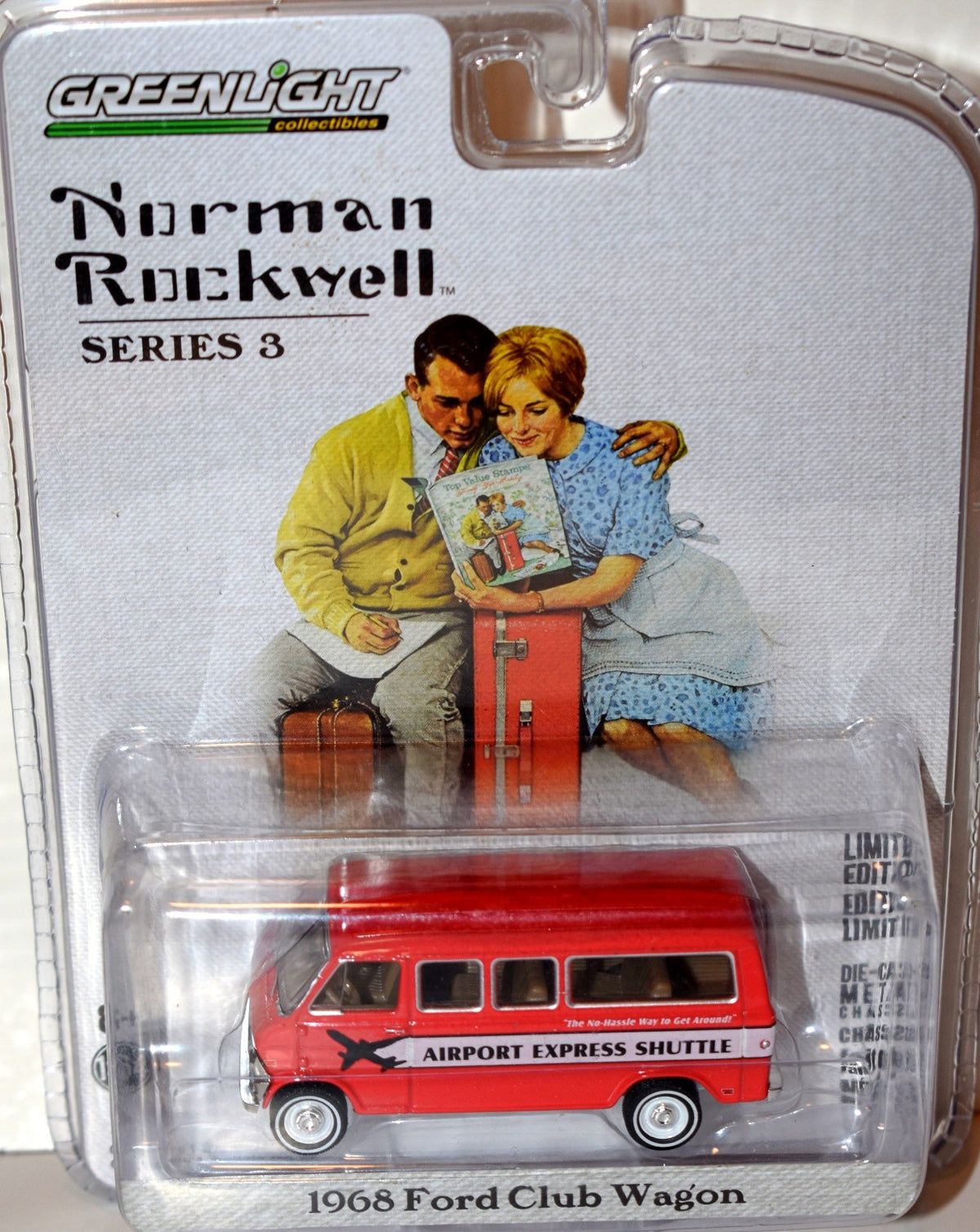 Greenlight - Norman Rockwell - 1968 Ford Club Wagon Airport Express Shuttle