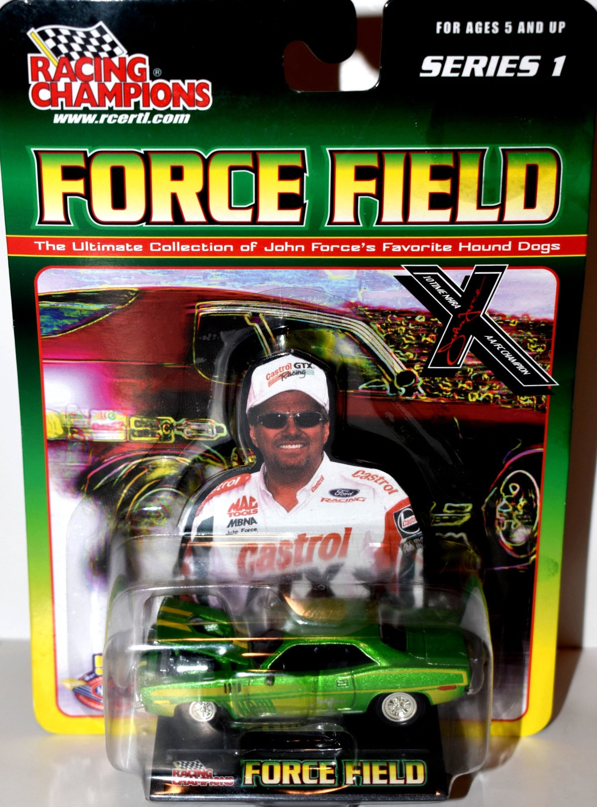 Racing Champions Force Field - John Force NHRA 1971 Cuda