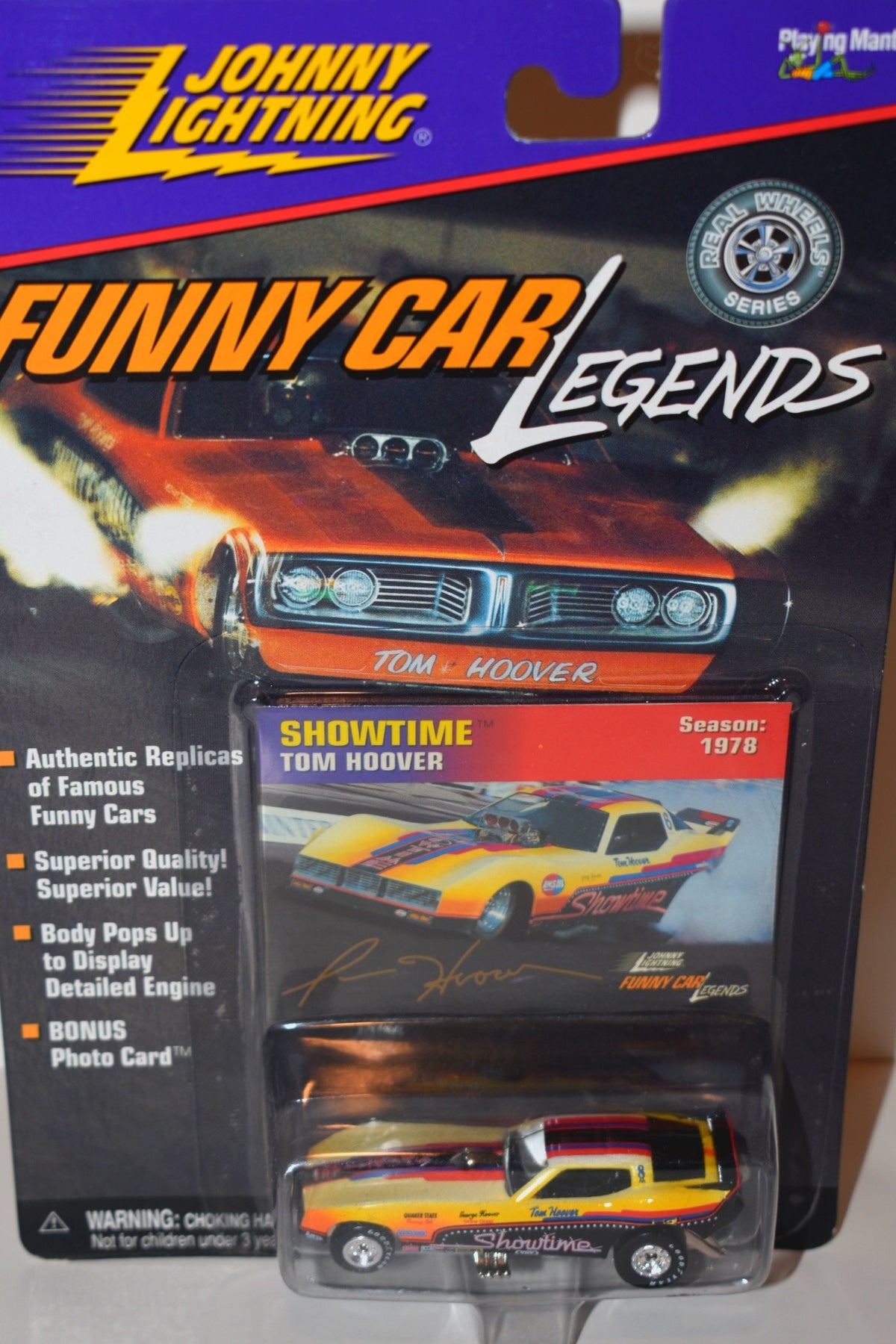 Johnny Lightning Funny Car Legends: Rare Tom Hoover Showtime Chevrolet Corvette NHRA Funny Car
