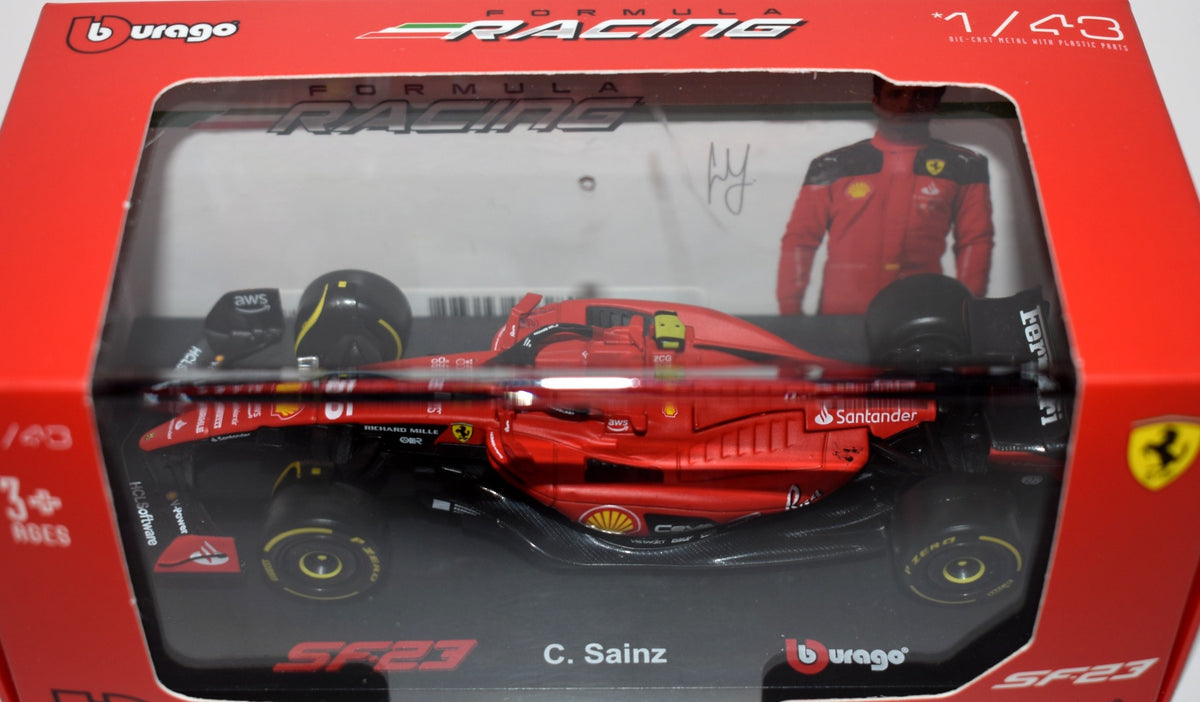Bburago - Ferrari SF23 F1 Race Car - Carlos Sainz