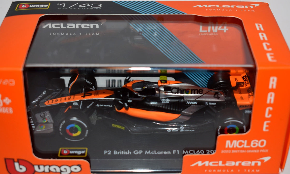 Bburago - McLaren P2 British Grand Prix F1 MCL36 2023 Lando Norris