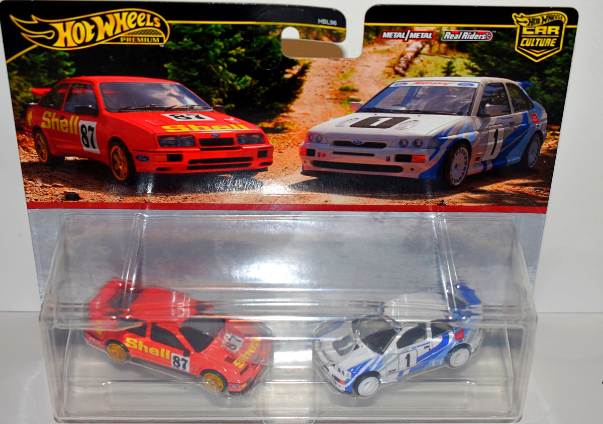 Hot Wheels Premium - Ford Cosworth Racing Set - 87 Ford Sierra Cosworth & 93 Ford Escort RS Cosworth