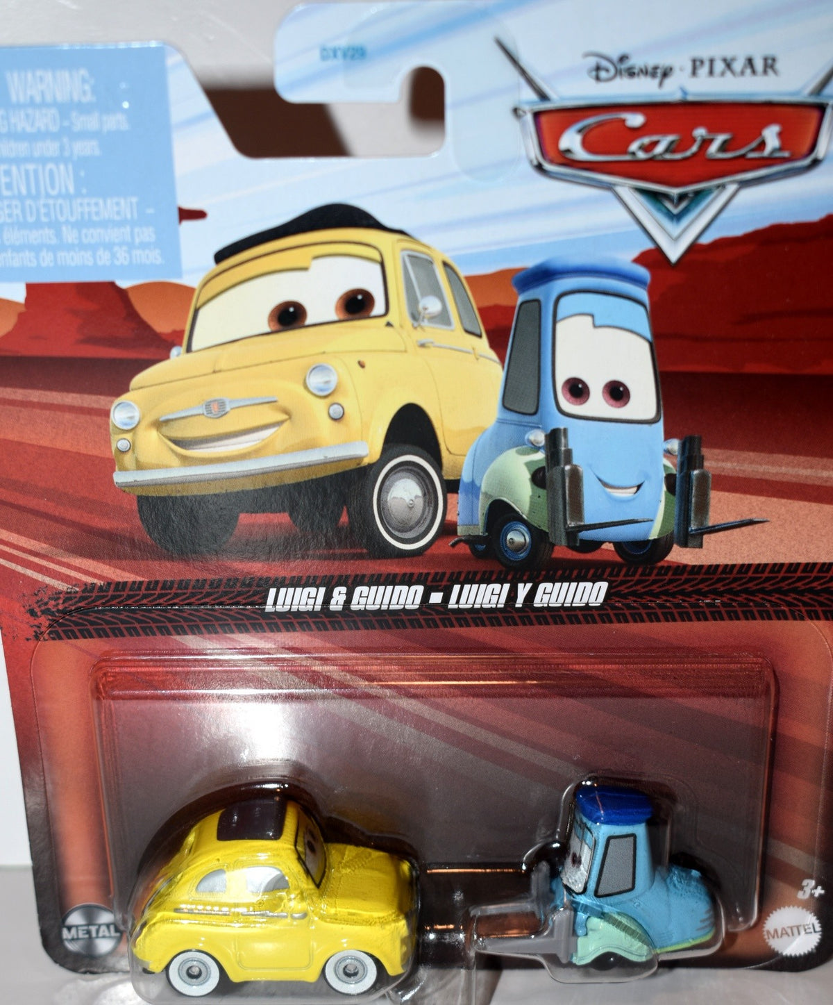 Disney CARS  - Italian Set - Luigi and Guido - Fiat 500 and Forklift