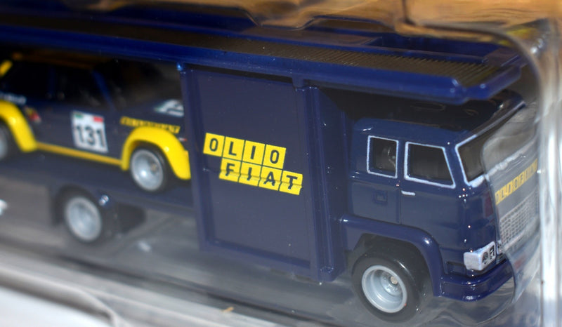 Hot Wheels Car Culture - Team Transport -  Fiat Racing - Fiat 131 Abarth and Second Story Lorry