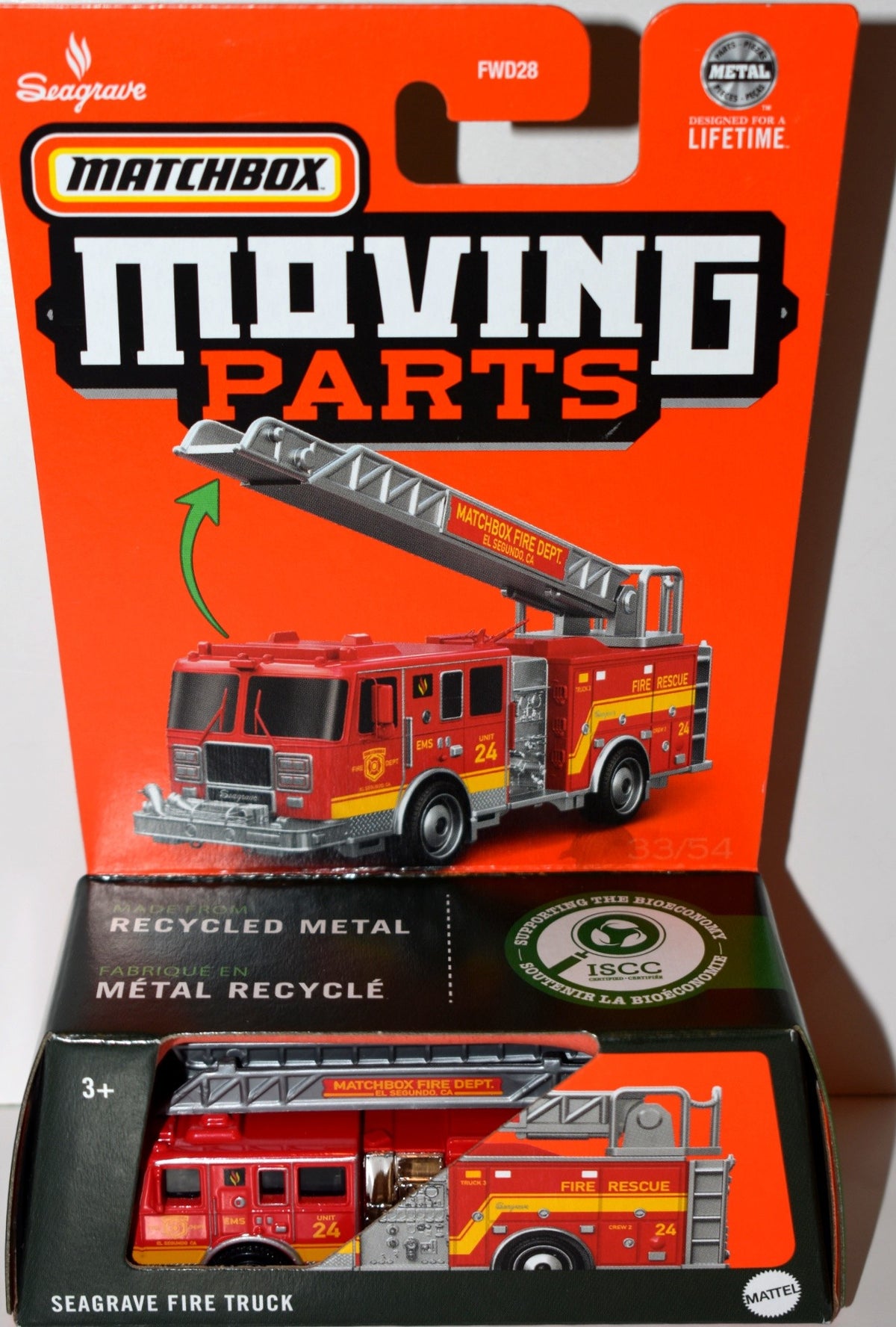 Matchbox -  Seagrave Aerial Ladder Fire Truck