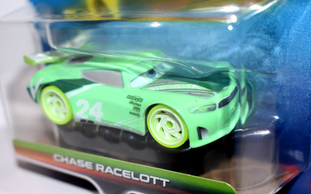 Disney Cars - Glow Racers - Chase Racelott NASCAR Stock Car