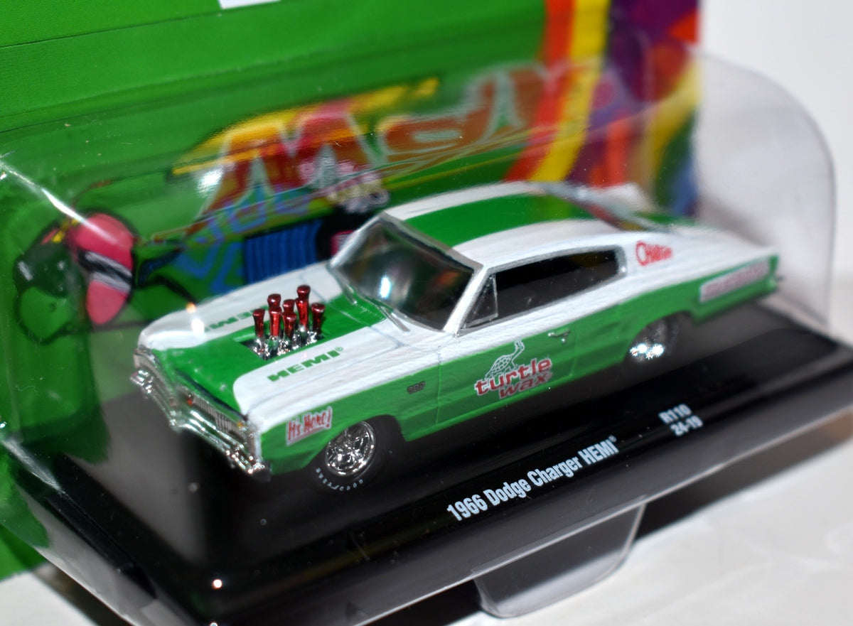 M2 Machines Drivers - Turtle Wax sponsored 1966 Dodge Charger Hemi