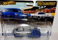 Hot Wheels Car Culture - Team Transport - Mercedes 300 SL Race Car and 1955 Mercedes Blaus Wunder Transport Truck