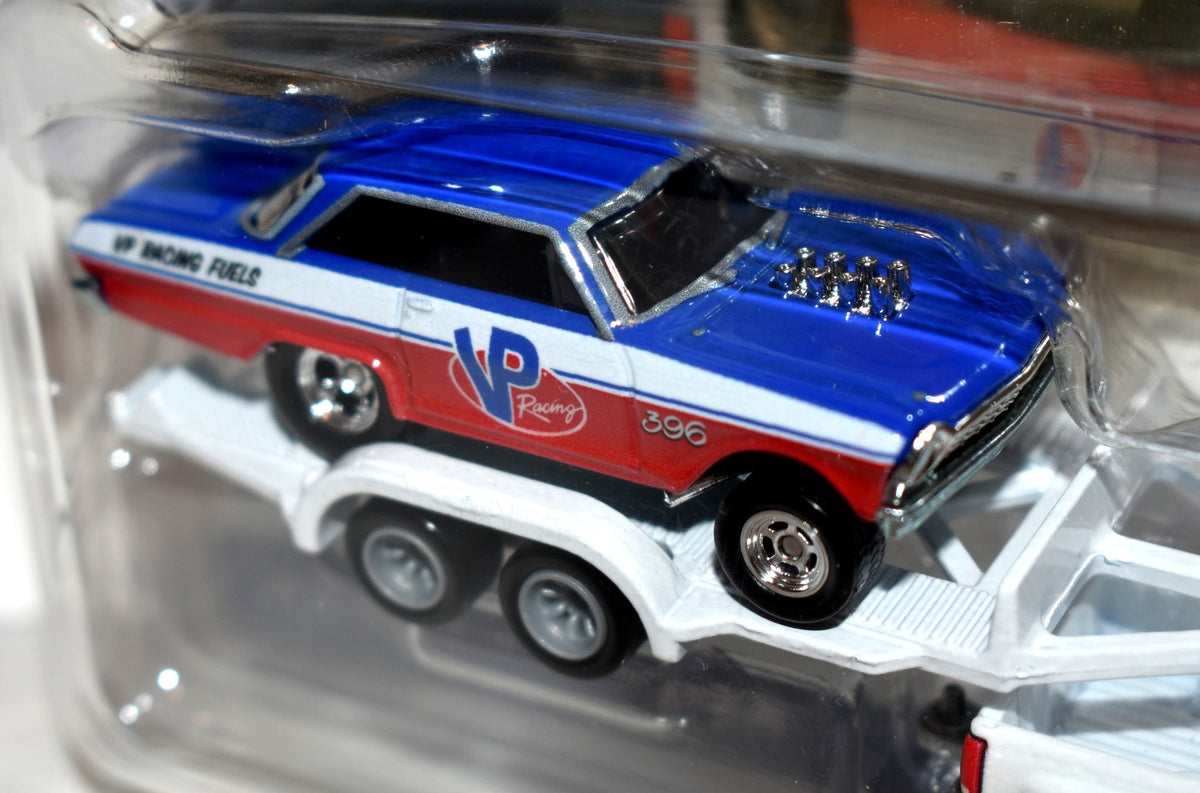 Hot Wheels Team Transport - NHRA -  VP Racing - 1963 Chevy Nova 396 Gasser and 1988 Chevy Silverado 3500 Pickup Truck