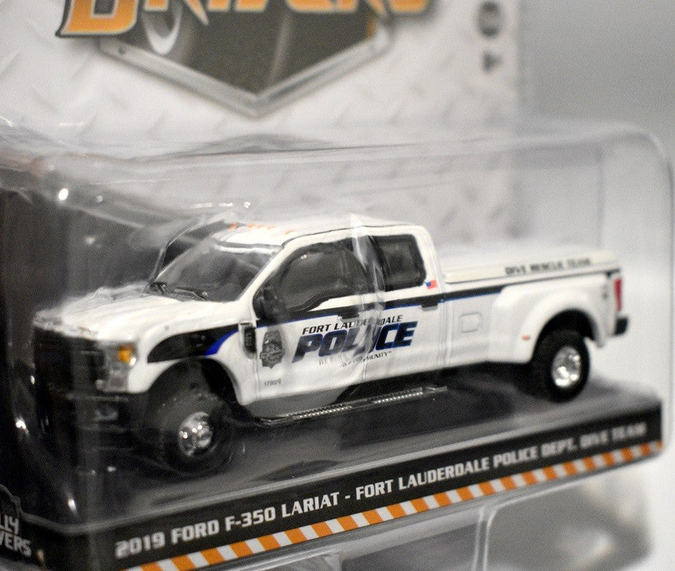 Greenlight Dually Drivers - Ford F-350 Lariat Pickup Truck - Ft Lauderdale Police Dive & Rescue Team
