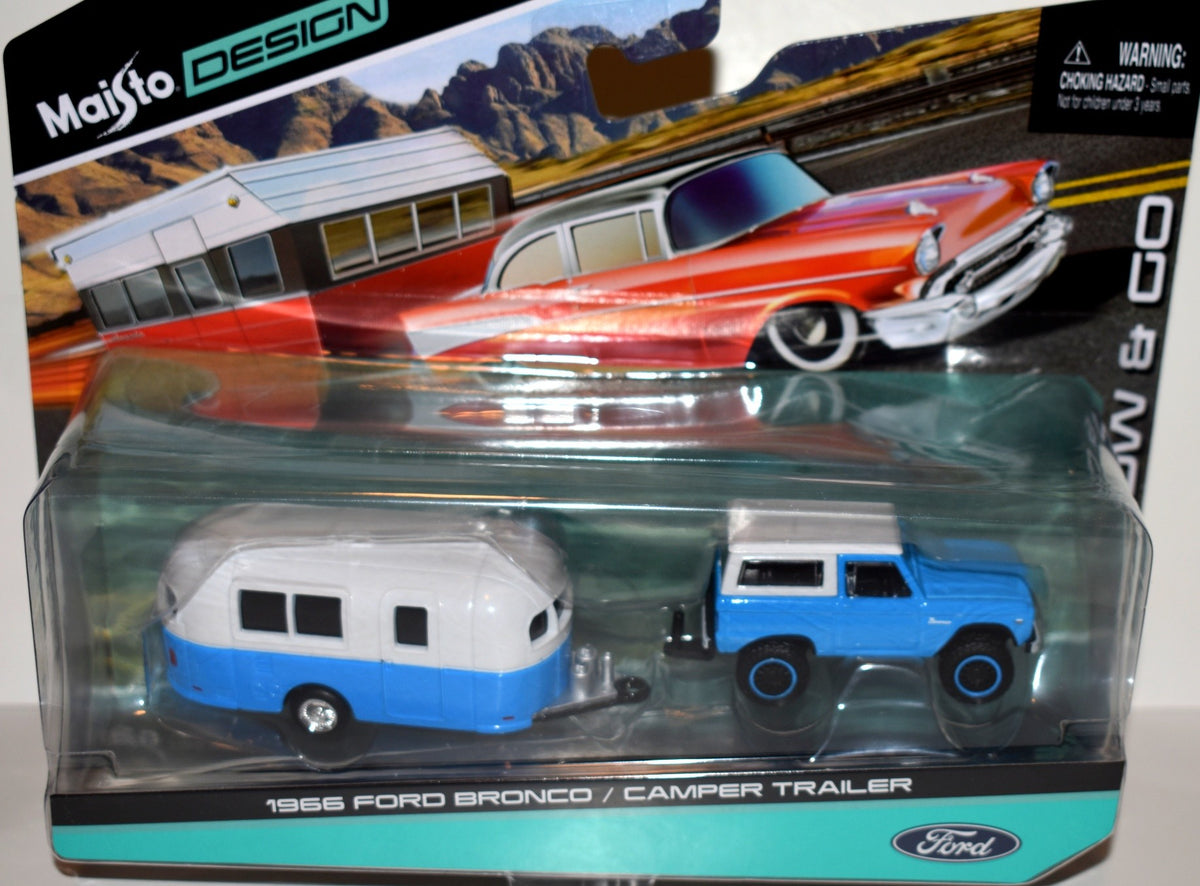 Maisto - Transport -  1976 Ford Bronco and Camper Set