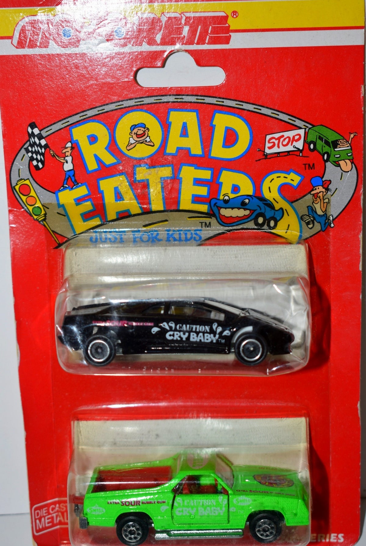 Majorette Road Eaters Series - Cry baby set with Lamborghini Diablo and a Chevy El Camino