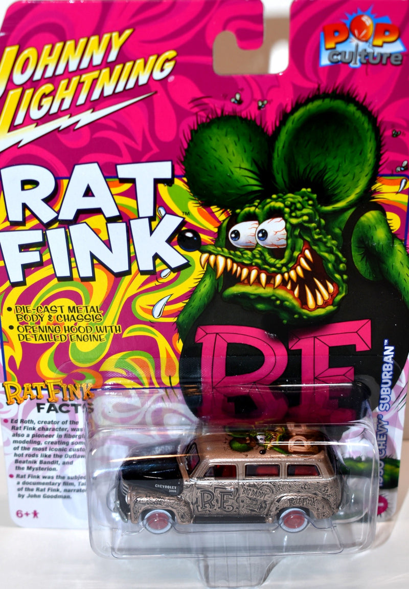 Johnny Lightning Pop Culture - Ed Roth Rat Fink - 1950 Chevrolet 3100 Suburban