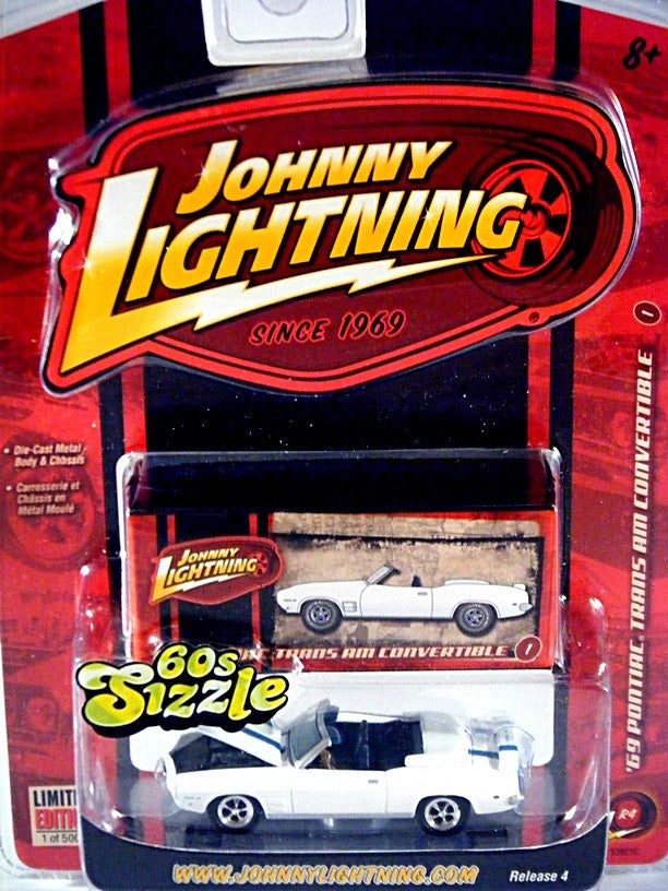 Johnny Lightning 60's Sizzle 1969 Pontiac Firebird Trans Am Convertible