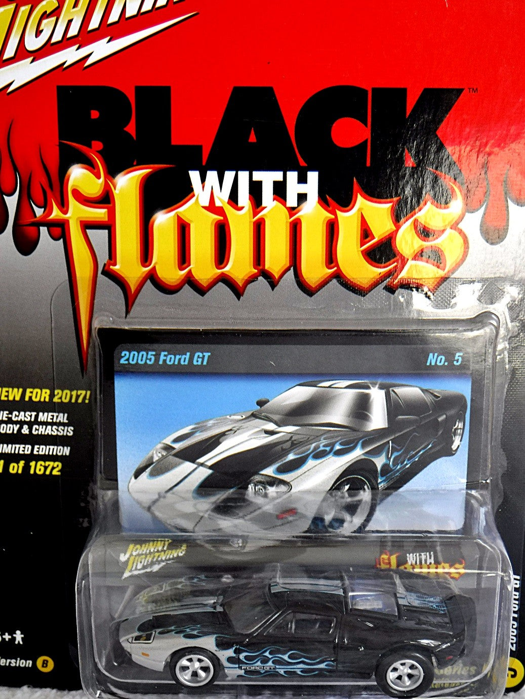 Johnny Lighnting Black with Flames  - Ford GT