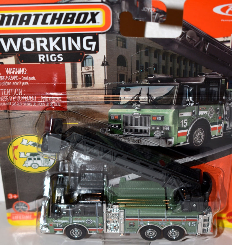 Matchbox Working Rigs Pierce Velocity Aerial Ladder Fire Truck