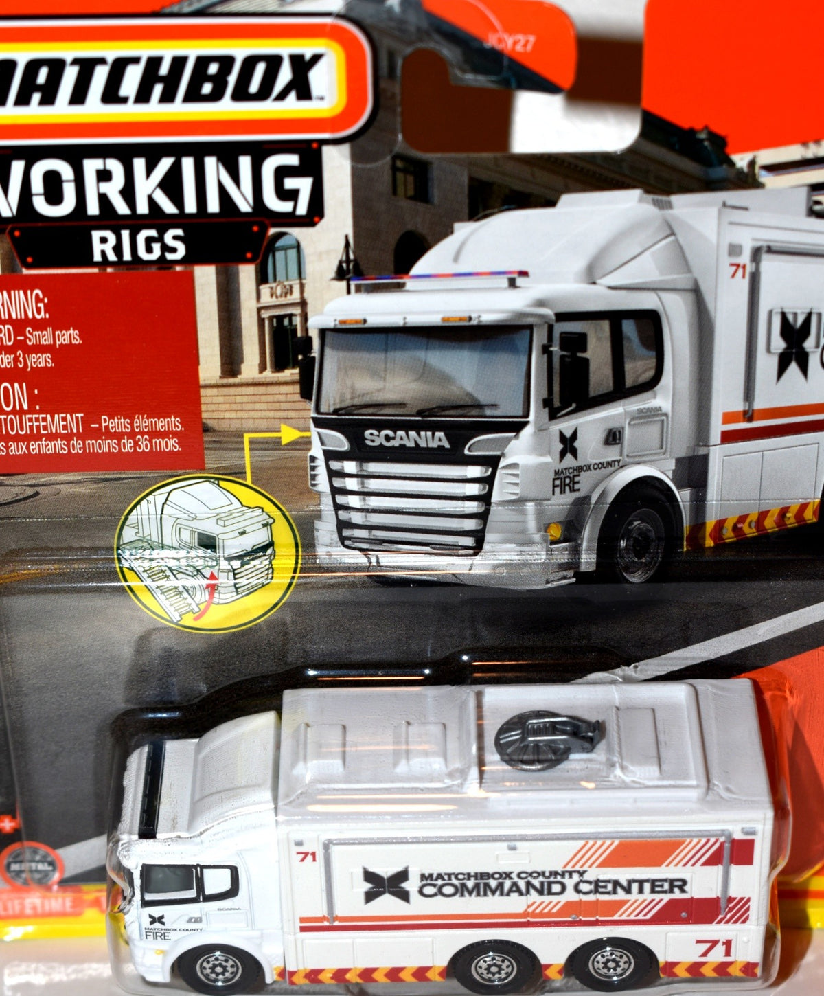 Matchbox Working Rigs - Scania Fire Department Tactical Command Center Truck